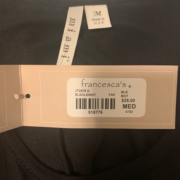 Francesca’s black knit tank with fringe - Picture 2 of 3